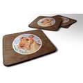 Carolines Treasures Airedale Terrier in Flowers Foam Coaster, Set of 4 7007FC